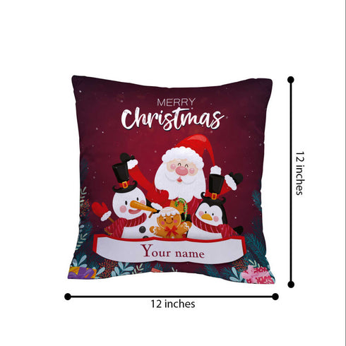 Personalized Merry Christmas Cushion for Festive Home Décor - Uncommongifts.in
